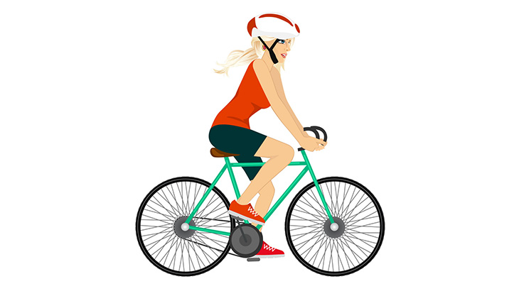 左右確認しない系サイクリストの女さん、九死に一生を得る（動画）