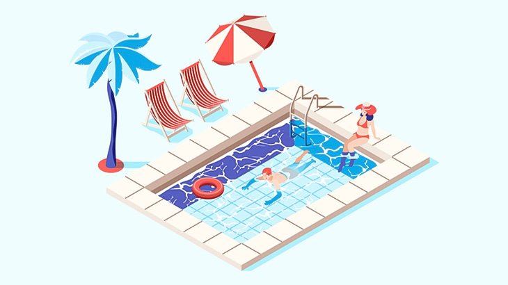 汚くなってしまった自宅プールをキレイに掃除するお仕事（動画）