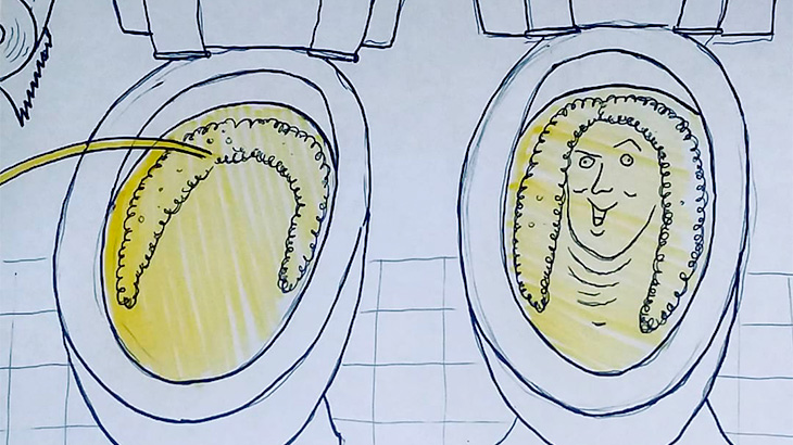 【画像】狂気的なイラストで人生の皮肉を描くアーティストの作品集