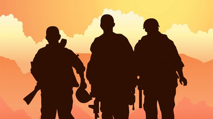 仲間たちと談笑中の兵士たち、ミサイルで吹き飛ばされてしまう（動画）