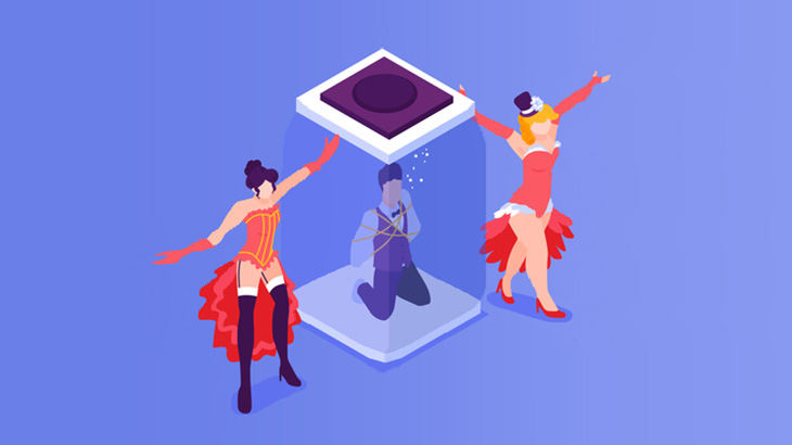 水中脱出マジックに失敗する男（動画）