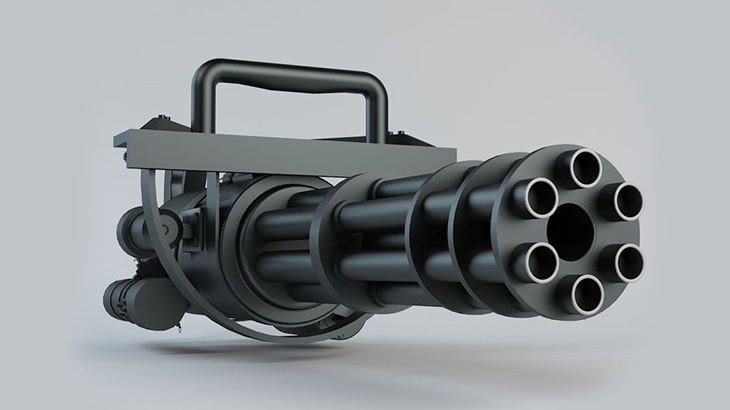 マシンガンをぶっ放すトレーニング?像