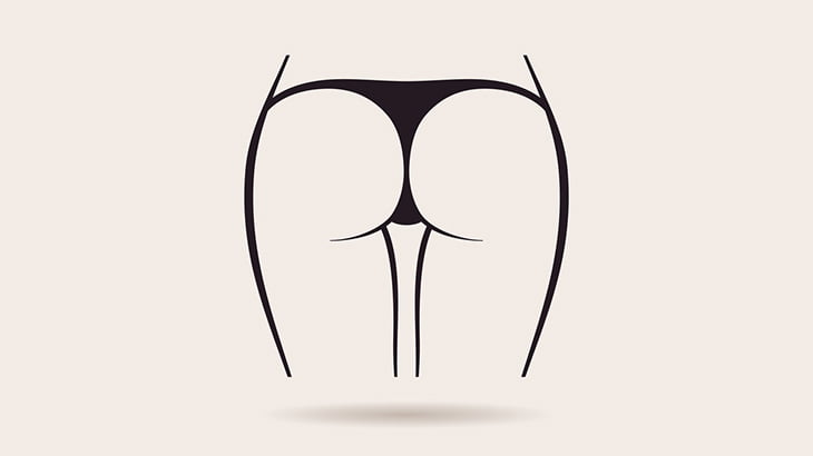 自慢のキレイなお尻を見せてくれる女の子（動画）