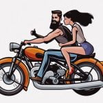 バイクで走行中の男女、セックスしてしまう（動画）