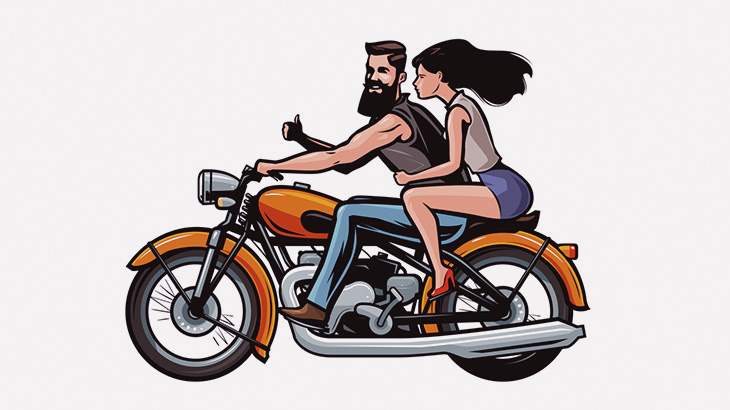 バイクで走行中の男女、セックスしてしまう（動画）