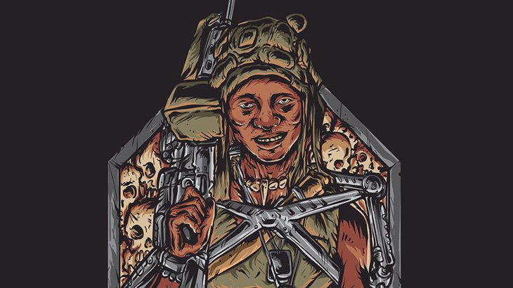 【閲覧注意】反政府軍に頭を切断された人間の死体（動画）