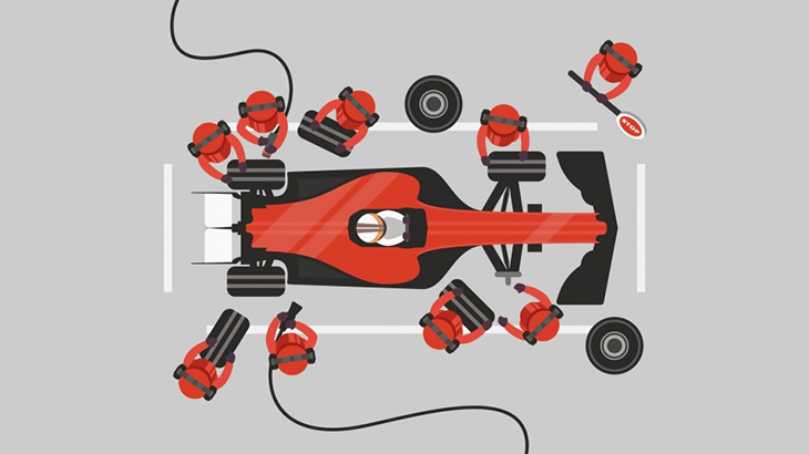 F1レースのメカニックさん、タイヤ交換に手間取って足を轢かれてしまう（動画）