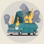 【閲覧注意】事故で炎上した車のドライバー、頭蓋骨がむき出しになってしまう･･･（動画）