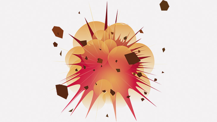 走行中のバス、突然爆発してしまう（動画）