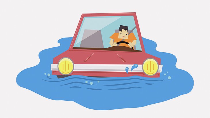 コントロールを失った車が池に落ちる → 浸水する車載カメラが怖すぎる･･･（動画）