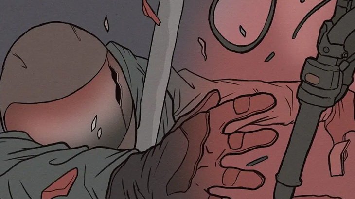 【閲覧注意】バイクで事故った男、よくわからない姿に変わり果てる･･･（動画）