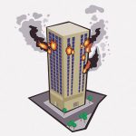 20階建ての高層マンション、まるごと燃えてしまう（動画）