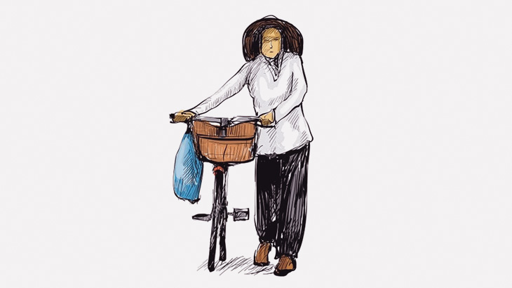 めちゃくちゃ迷惑な自転車のおばちゃんが撮影される（動画）