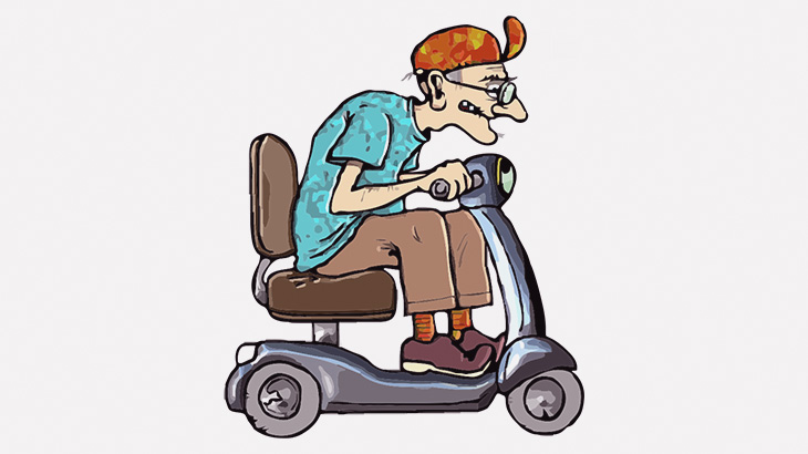 あまりにも自由に道路を走るバイクのおじいちゃん、轢かれてしまう（動画）