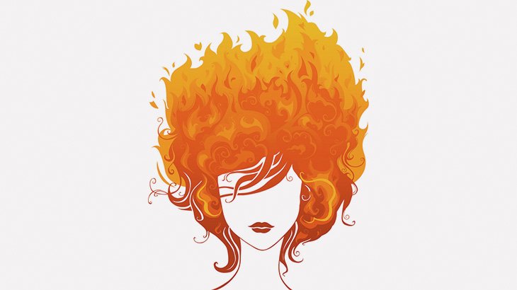 料理中の女性、髪の毛に火が燃え移ってることにしばらく気付かない･･･（動画）