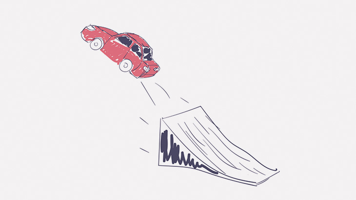 暴走した車、映画みたいなことしてしまう（動画）