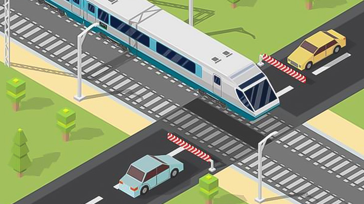 車両運搬していたトラック、踏切で立ち往生して電車に粉砕される（動画）