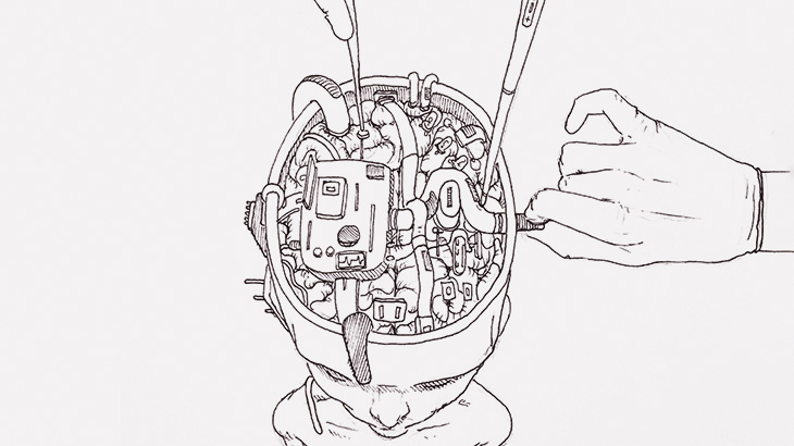 【閲覧注意】頭蓋骨を切り開く手術映像