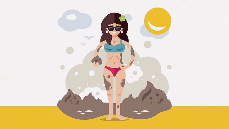 泥の中から素手でヘビを捕まえる女（動画）