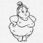 大きすぎる下半身をプルプルさせて踊る肥満女（動画）