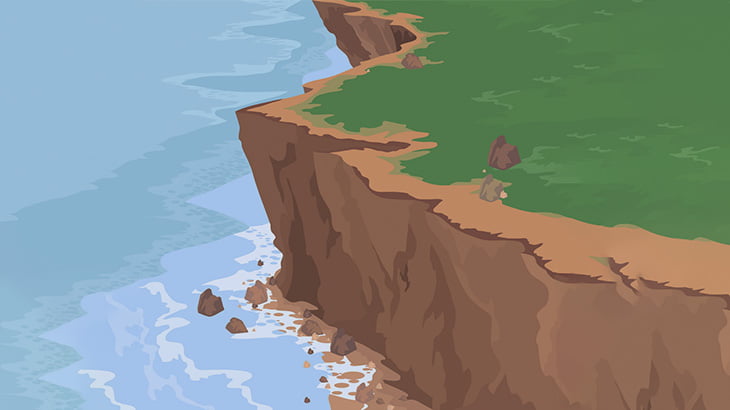 海岸沿いの崖が崩落。ボートに乗っていた10名が死亡（動画）