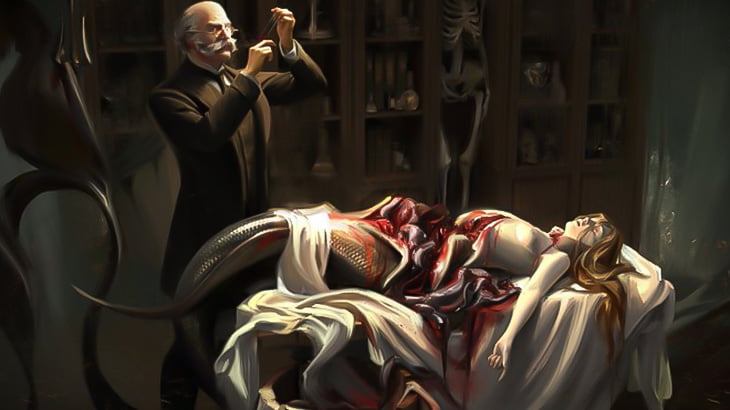 【閲覧注意】死んだ女性の胸を切り開く公開解剖（動画）