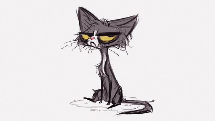 戦死した男、野良猫たちに食われてしまう（動画）