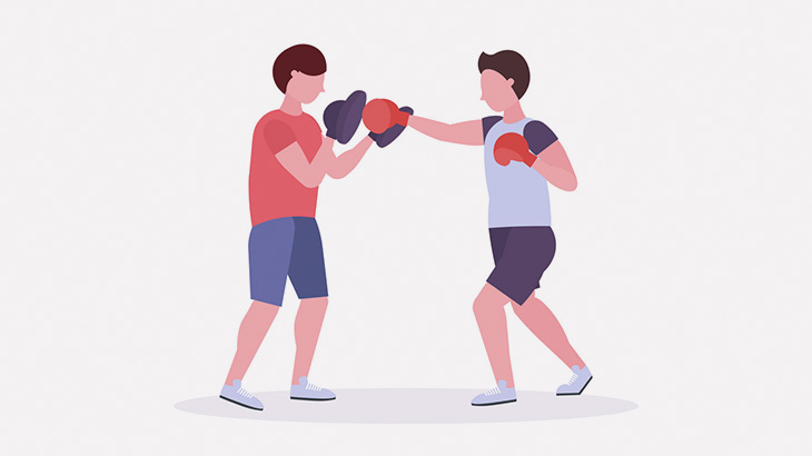 ミット打ちの相手をするのが限界すぎる男が撮影される（動画）