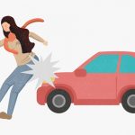 足をちょっと轢かれた女性がその場に転倒 → 後続車に頭を潰されて死亡･･･（動画）