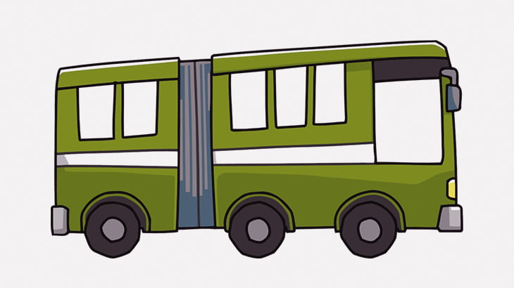 バス、半分にちぎれてしまう（動画）