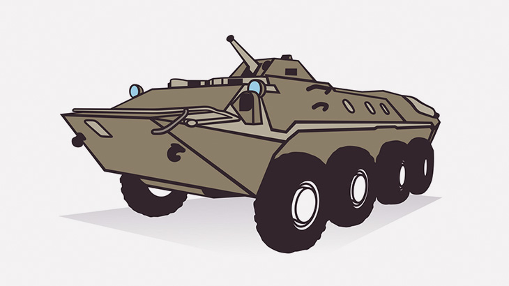 女TikTokerさん「ロシア軍が放棄してった装甲車を運転するね！」（動画）