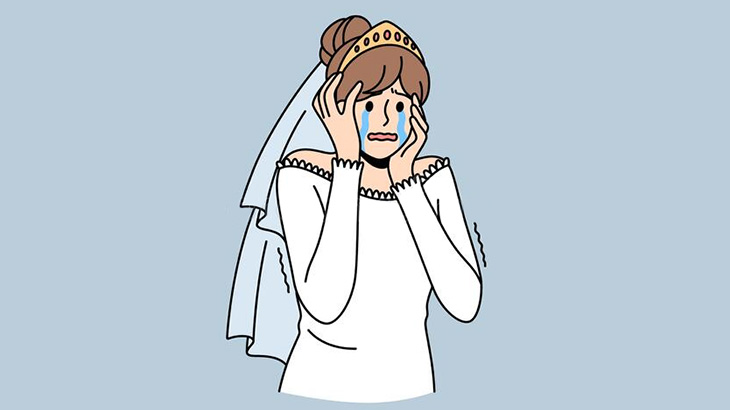 結婚式当日の新婦さん、新郎の浮気現場を目撃して号泣（動画）