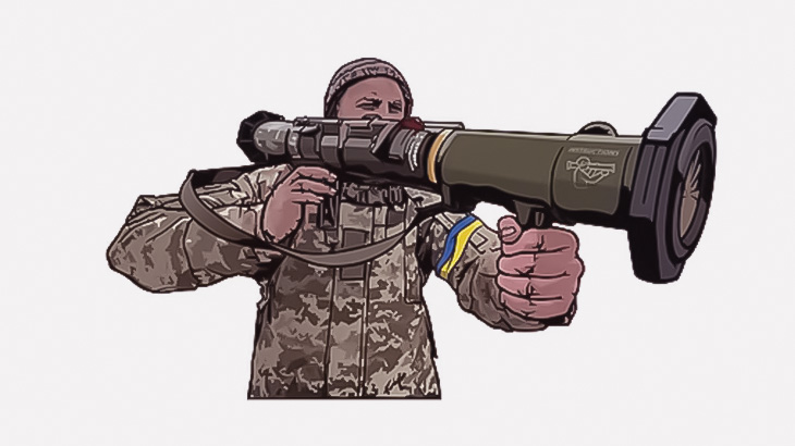 【ウクライナ】屋根の上から戦車にロケランをぶっ放すボディカム映像