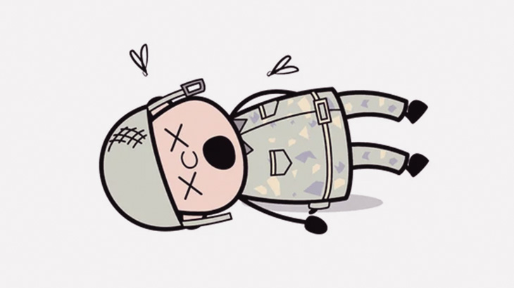 【閲覧注意】ロシア兵士殺したったｗｗｗ → ナイフで顔グサグサ･･･（動画）