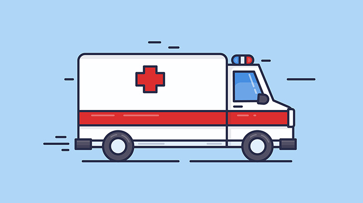 救急車両さん、バイクを2キルしてしまう（動画）