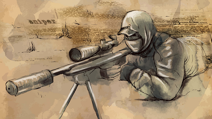 敵を撃ち殺していくスナイパー視点映像