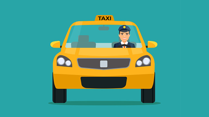 タクシーが横から追突される瞬間を捉えた車載カメラ映像