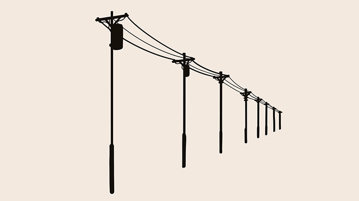 送電線を青白い火花が走る不思議なアクシデント（動画）