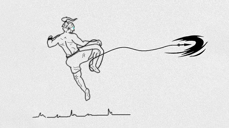 棒手裏剣にロープを付けた特殊な武器をマスターした男（動画）