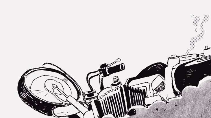 【閲覧注意】転倒したバイカーがトラックのタイヤで潰される瞬間（動画）