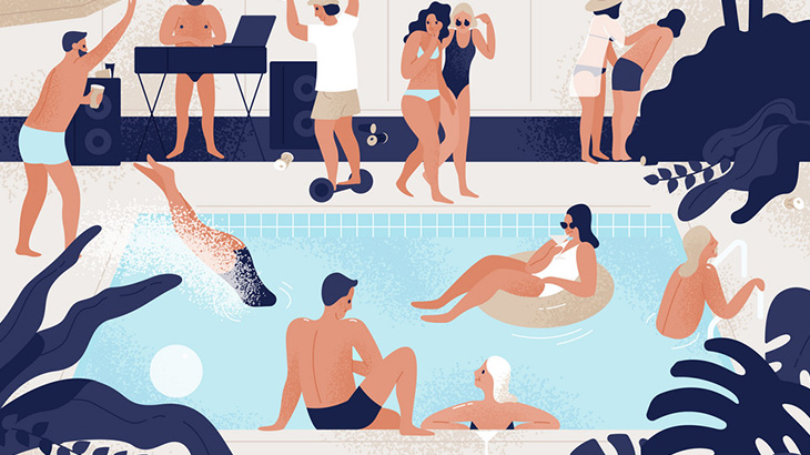 パーティー中のプールに突然陥没穴が発生、男性1人が死亡（動画）