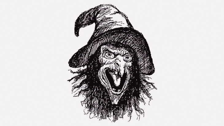 夜の森の中で魔女が撮影される（動画）