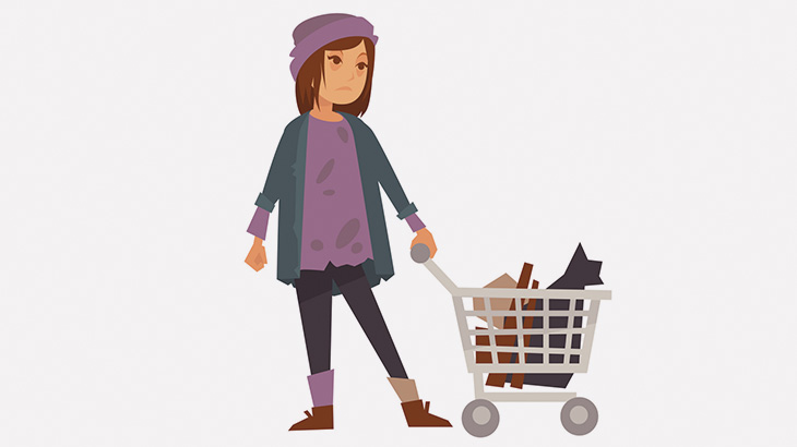 ホームレスの女性が足を骨折 → 治療せずそのままにした結果（動画）