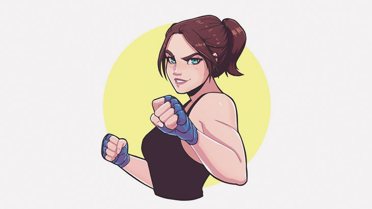 勝利した女性ファイターさん、オッパイを晒してしまう（動画）