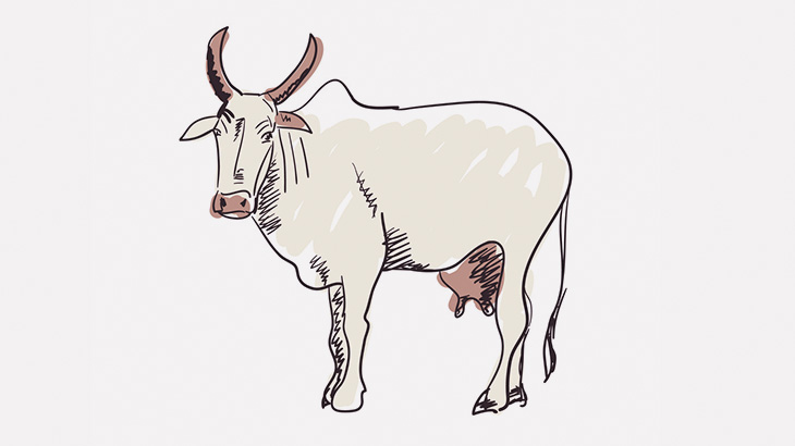 なぜか牛を棒で叩くおじいちゃん、突き飛ばされる（動画）