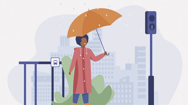 冠水した道路を渡りたい歩行者を運ぶ簡単なお仕事（動画）