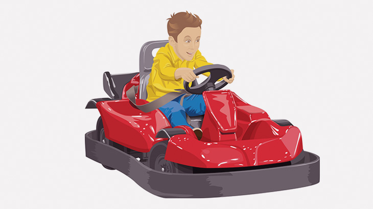 【微閲覧注意】ゴーカートで遊んでいた男、一瞬で指を失ってしまう（動画）