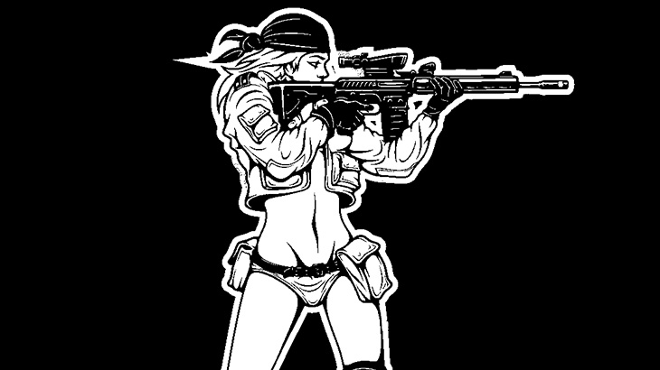 銃の扱いが上手すぎる美巨乳お姉さん（動画）