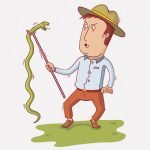 自宅にヘビが出た時の捕獲方法が独特すぎる男（動画）
