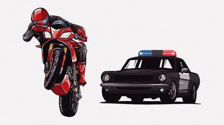 【閲覧注意】バイクで警察から逃げてた強盗の男、トラックに轢かれてこうなる･･･（動画）